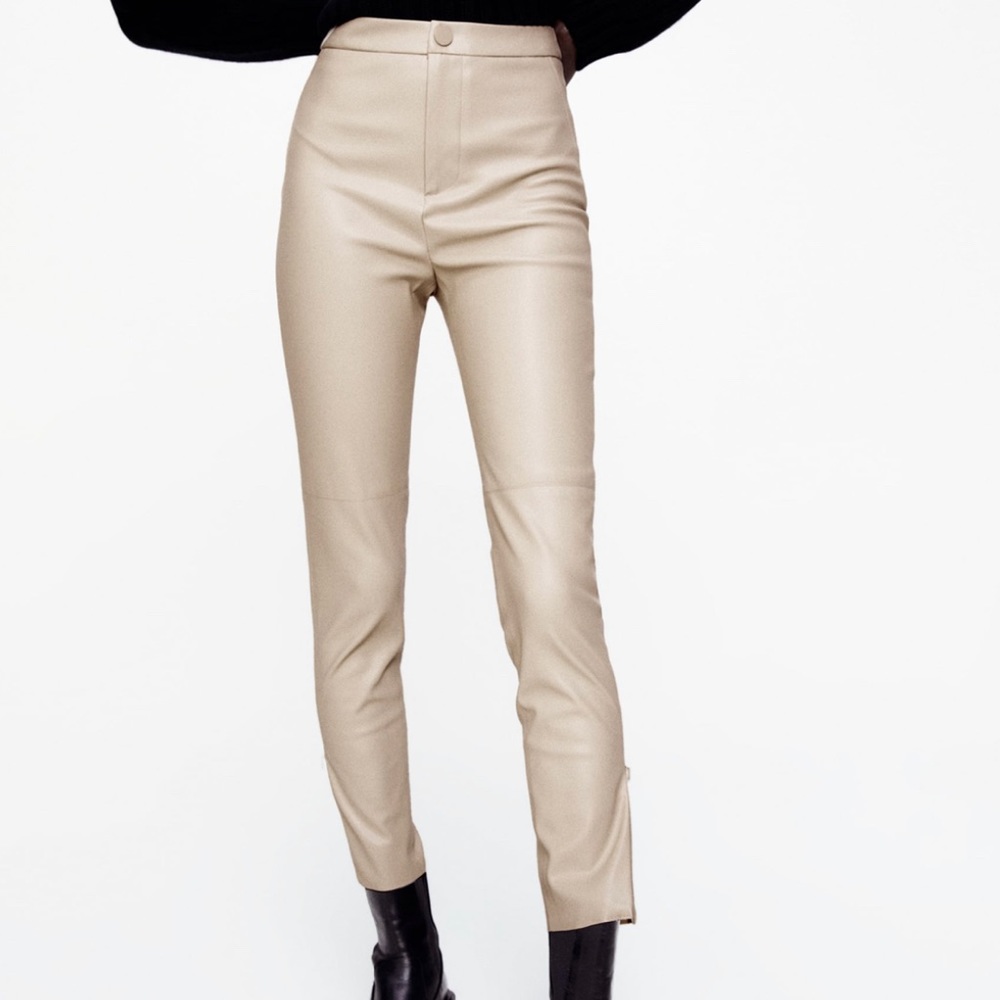 Zara faux leather pants